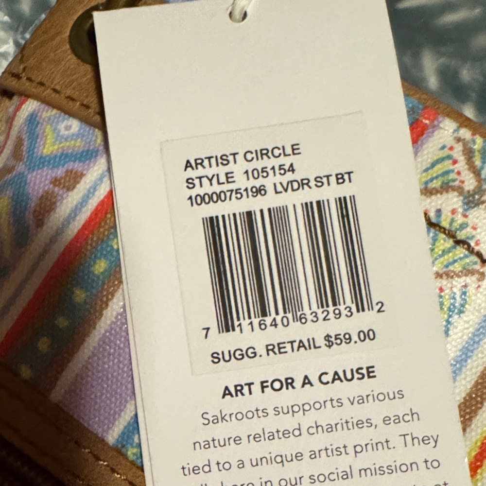 Sakroots Colorful Striped Crossbody Bag NWT - Picture 6 of 6